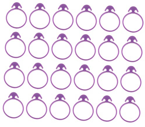 Zerodeko 24pcs Cake Icing Bag Sealing Rings Rubber Bands 3.2x2.5x0.4cm Flexible Piping Bag Sealers for Cake Decorating and Cream Frosting