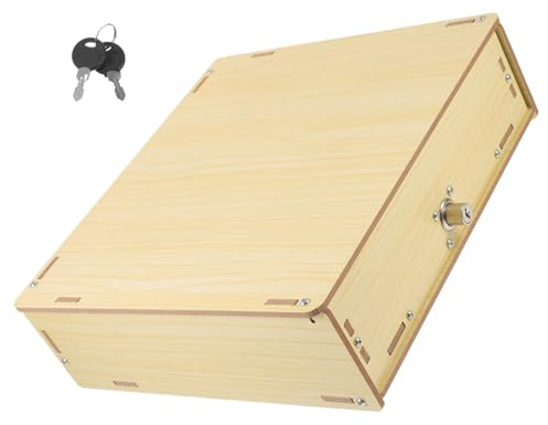 VILLFUL Vassoio Porta Contanti Multifunzione in Legno Bianco Per Ufficio e Negozio Cassettiera Multiuso Con Scomparti Per Banconote e Monete Organizer Scrivania Per Aula e Supermercato