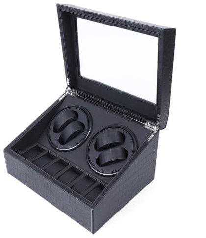 vinnyooc Automatik Uhrenbeweger 4+6 Beweger Uhrenbox 8-12 Uhren Watch Winder Box Storage Rotations-Uhrenbox Leisem Motor Für Automatikuhren