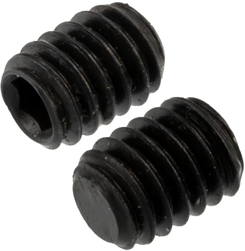 AERZETIX - Juego de 8 Tornillos sin Cabeza M1.6x2.5mm con Punta Plana - Huella Hexagonal HEX 0.7 a 6 Lados Hueca - en Acero - Color Negro