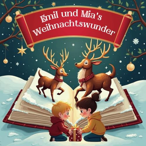 Emil und Mia's Weihnachtswunder: Eine Herzergreifende Weihnachtsgeschichte für Kinder ab 2 Jahren mit dem Weihnachtsmann, Weihnachtsbuch für Kinder, Buch für Kleinkinder Weihnachten