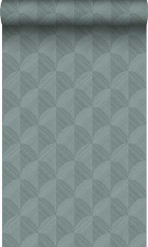 Origin Tapete 3D Muster Graublau 50 x 900 cm