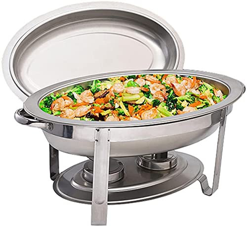 UKLULUAMZ Chafer Chafing Dish for 1/2/4/6 Packs,Stainless Steel Complete Set Kitchen Catering Banquet Buffet Warming Contai (1 Pack)