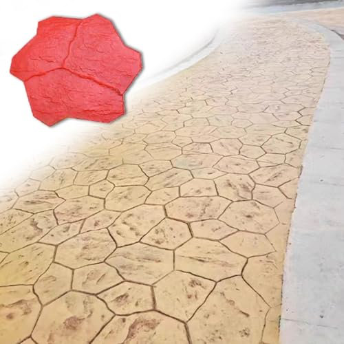 Stampi per Cemento Effetto Pietra Timbri in Cemento con Texture di Granito Realistici, Stampi per Stampaggio di Cemento con Motivo Decorativo, Finiture con Motivo Stampato per Impieghi Gravosi per Par