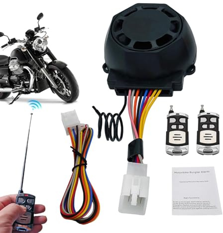 Sistema di sicurezza per moto, sistema di allarme per moto, allarme antifurto con telecomando, accessori per moto, sistema di allarme di sicurezza, multiuso, impermeabile per la sicurezza del ciclismo