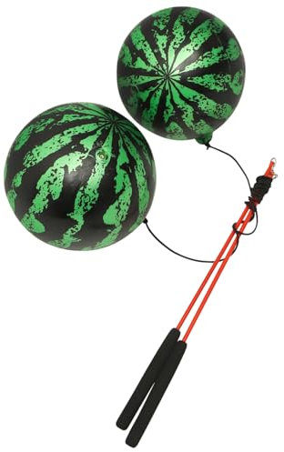 Abaodam Fitness-wurfball Mit Stange Und Elastischem Seil Übungsball Aus PVC Für Drinnen Und Draußen Trainingsgerät Für Junge Mädchen Und Fitness-Spielzeug
