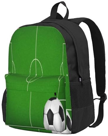 FEYUNYAN Green Ball Field Large Capacity Backpack, Durable Travel Hiking Backpack with Laptop Compartment & Ventilated Straps, Water-Resistant Daypack for School, Outdoor, Gym Unisex