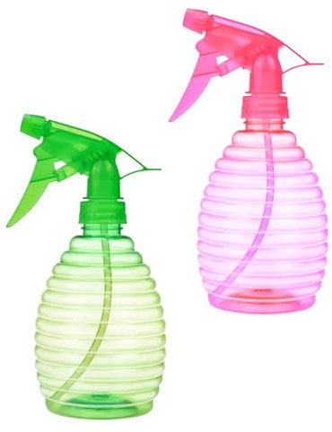 Jvjggag Pflanzensprüher, Sprühflasche, 500 ml, nachfüllbare Sprühgeräte, feiner Nebel, verstellbare Düse, auslaufsichere Druck-Handdosen für Terrasse, Garten, Rasen, Bewässerung, 24 x 17 cm, 2 Stück