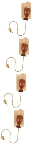 OUNONA 4pcs Woodpecker Door Knocker Wooden Calling Bell for Boys and Girls Decorative Door Stopper for Home