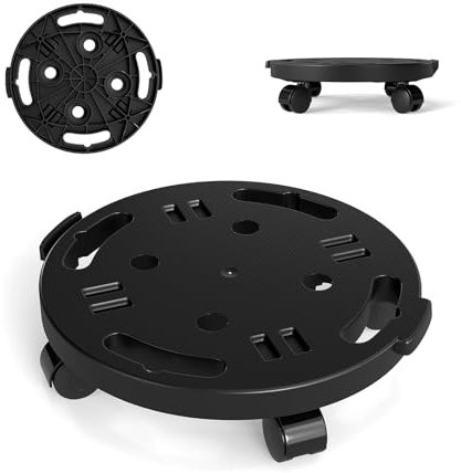 SOARS Porte Plante a roulettes 30 X 28 X 7 CM, Supports de Pots de Fleurs à roulettes Universelles, Structure en PP Charge Max 170 KG, Chariot à roulettes pour Intérieur & Extérieur