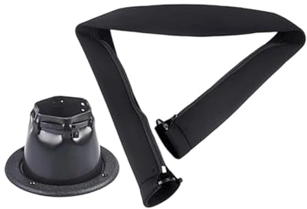 F Fityle Manchon de gréement zippé pour Bateau, Organiseur de câbles pour Moteur de pêche à la traîne, Tuyau de gréement Noir pour Hors-Bord, Gaine de câble