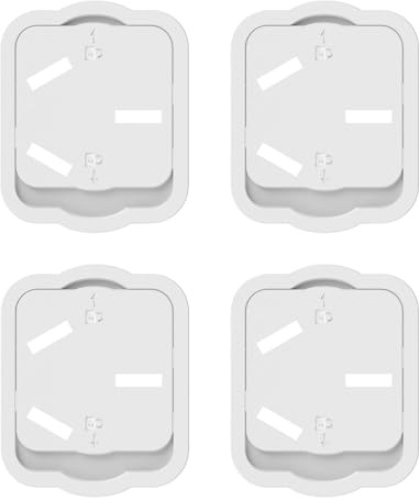 Zqxnt Lot de 4 caches de prise de courant blancs pour bébé - Protection contre les prises d'eau