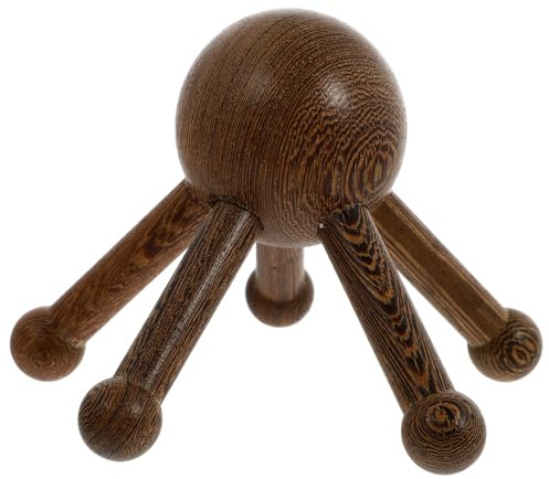 YARNOW Masajeador de Cabeza de Madera Beige Herramienta Manual de Garras para Masaje de Cabelludo y Abdomen Relajación y Alivio de Tensión Diseño y Ergonómico