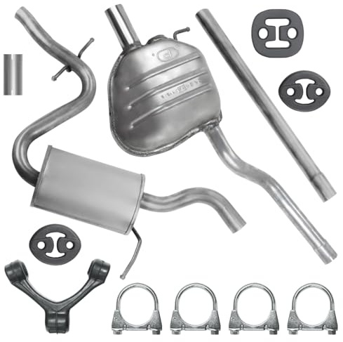 POLMOstrow Auspuff für Skoda Octavia 2 II 2004-2013 | Mitteltopf und Endtopf, Motoren: 1.6, Kombi, Limousine