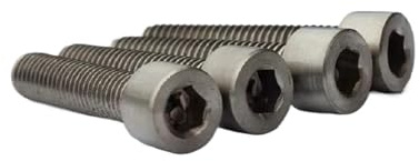 25PCS GB70.1 Titanium Bolt DIN912 Column Head Hexagon Socket Grey Color Ti Bolts Screws Fasteners(M2X8 25PCS)