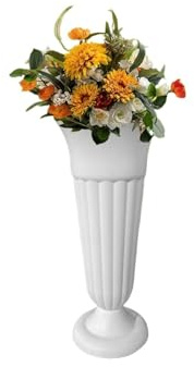 Jarrón para Tumba Paquete de 2 jarrones con Flores Artificiales conmemorativas for Cementerio Pinchos y Soporte for arreglos Florales por Duelo