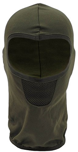 MFH Cagoule tactique, 1 trou, noire, respirante, élastique, polyester, Olive, taille unique