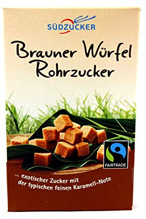 Südzucker Brauner Würfel Rohrzucker Fair Trade, 10er Pack (10x500 g)