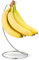 Relaxdays Banana Hanger, Round Support Stand, Stable Fruit Storage, For Grapes, Tomatoes, Chrome-Plated Iron, Silver