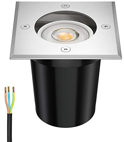 ledscom.de Markinbyggd armatur RELI för utomhusbruk rostfritt stål vinkel IP67 inkl. 5.558W LED-lampa 535lm 30° vit