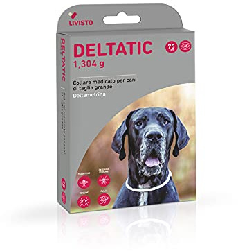 Livisto Collare Antiparassitario per Cani di Taglia Maxi, 2x75cm, Nylon, Odorless, Repellente effetto barriera, Anti-strangolamento