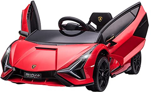 HOMCOM Kinder Elektroauto 12V mit 2,4 G Fernbedienung für 3-5 Jahre Rot