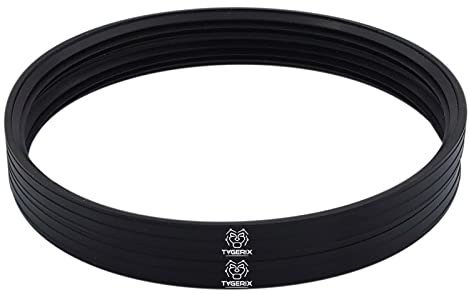 TYGERIX® 2 x 125 mm Silikondichtung für Schornsteine, Höhe 9 mm, zertifizierte Dreifachlippendichtungen, perfekte Haftung und Dichtung, hervorragende Hitzebeständigkeit