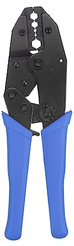 sourcing map Herramienta de alicates de trinquete para crimpar RG58 RG59 RG62 RG6 .255 pulgadas .213 pulgadas .100 pulgadas .68 pulgadas .323 pulgadas conector BNC de cable coaxial, azul