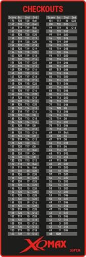 YEEGOR XQmax 237x80 cm Turnier Dartteppich rot/schwarz Dartmatte mit offiziellem Spielabstand Dart Matte Teppich