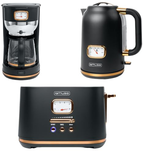 Muse Perfektes Frühstücks-Set: Kaffeegenuss, Tee und knusprige Toasts – Kaffeemaschine, Wasserkocher und Toaster im praktischen Bundle für Ihren Morgenmoment
