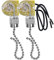 SUN-K Interruptor de Luz de Ventilador de Techo ZE-109 Interruptor de Luz de Dos Cables con Cables de TraccióN para LáMparas de Ventiladores de Techo 2 Piezas de Plata