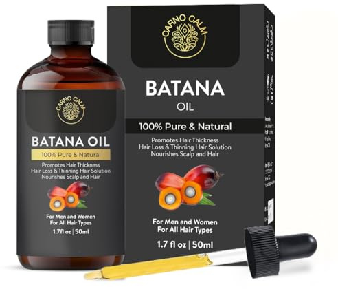 Carno Calm Batana Oil 50ml - No GMO, Ideal for Skin and Hair Care | Vegan | For Scalp, Support Hairs, 100% Pure & Natural, Cruelty Free Oil | Perfect For DIY & Candle making | 1.7 fl oz
