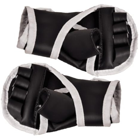 WOONEKY Halbfinger-kickboxhandschuhe Aus Oxford Pu Training Und Sparring Atmungsaktiv Mit Verstellbarem Armband