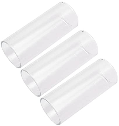 3 Stück-pack Glas Gitarren Slide für Akustikgitarre, 6,1cm, Weiß | Glatt Gleitende Oberfläche, Klarer Ton mit Mittleren Obertönen, für Profis und Gitarrenliebhaber