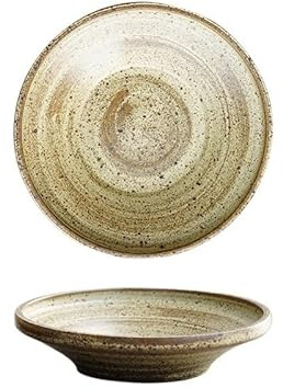 Ensaladera Plato Hondo De Cerámica For Uso Doméstico, Plato Grande For Ensalada De Restaurante, Cuenco De Ramen Tazón para Servir Ensalada(5)