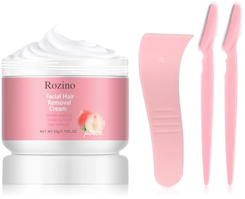 Crème Dépilatoire pour Visage Femme - Épilateur avec Spatule pour Lèvre Supérieure, Joue, Bras, Aisselles, Jambes et Maillot