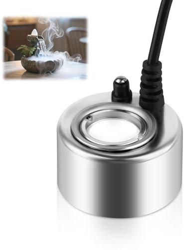 MXTIMWAN Mini Nebulizzatore ad Ultrasuoni Macchina del Fumo Fogger, Umidificatore d'Aria per Fontana, Stagno, Nebbia Decorazione Natalizia