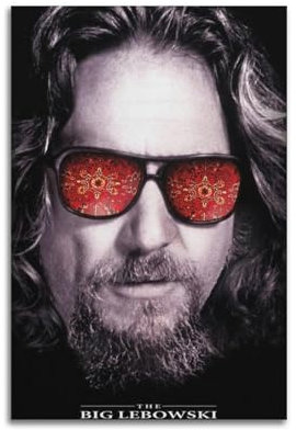 PPZXYEBM Filmposter The Big Lebowski, dekoratives Gemälde, Leinwand, Wandposter und Kunstdruck, modernes Familienschlafzimmer, Dekoration, Poster, 20 x 30 cm