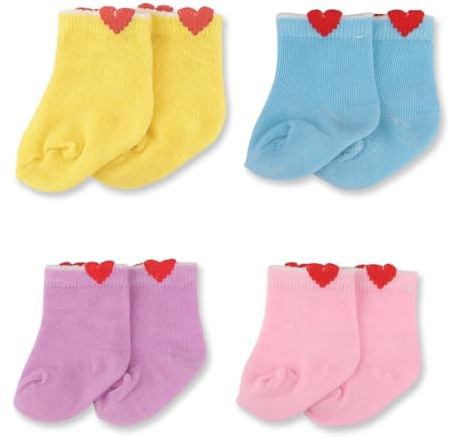 HQRKOTM 4 Paio Calzini per Bambole, per Bambole e Peluche di Dimensioni 18 pollici, (Amore)