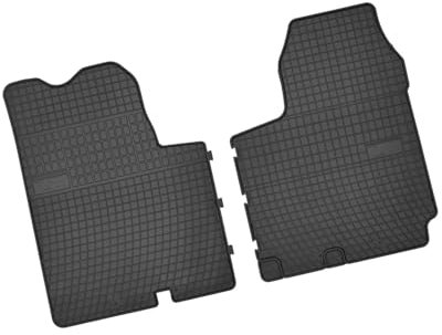 Bär-AfC RE03343n Gummimatten Auto Fußmatten Schwarz, Erhöhter Rand, Set 2-teilig, Passgenau für Renault Trafic Baujahr 2002 bis 2014 passend für Einzel- und Doppelsitzbank
