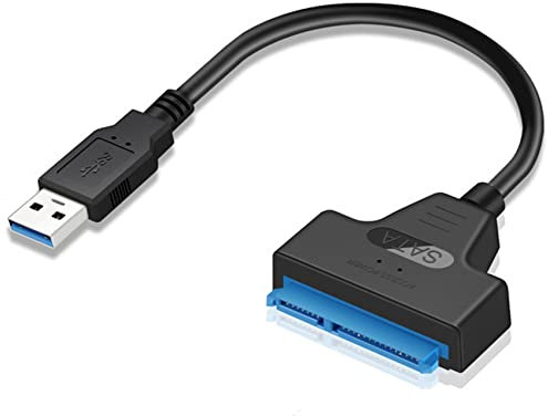 EasyULT USB 3.0 zu SATA Adapter Kabel, Super Speed 2.5 HDD/SSD Festplatte Driver Konverter/Adapterkabel, Unterstützt UASP SATA III, Kompatibel mit Windows XP/Vista/7/8/10 und Mac OS. 9.X/10.X/Linux