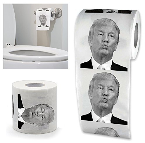 angju WC-Papierrolle mit Foto von Donald Trump, weich, bedruckt, lustiges Geschenk