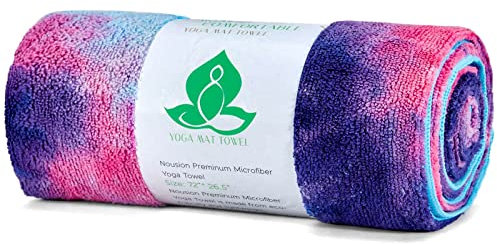 Nousion Yoga-Handtuch, super schweißabsorbierend, schnell trocknend, hochwertige Mikrofaser, leicht, ideal für Pilate, Hot Yoga (61 x 40,6 cm)