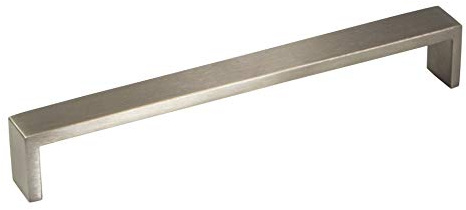Gedotec Moderner Schubladengriff Küche Möbelgriff Edelstahl matt gebürstet | RISE | Griff mit Bohrabstand 192 mm | Schrankgriff Edelstahl massiv | 1 Stück - Design Küchengriff eckig mit Schrauben