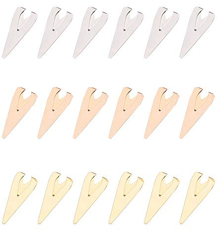 Wandic Bücher-Pfeile/Lesezeichen, 3 Farben, Set mit 36 Mini-Lesezeichen aus Metall, dreieckig, Büroklammern für Büro, Schule, Zubehör