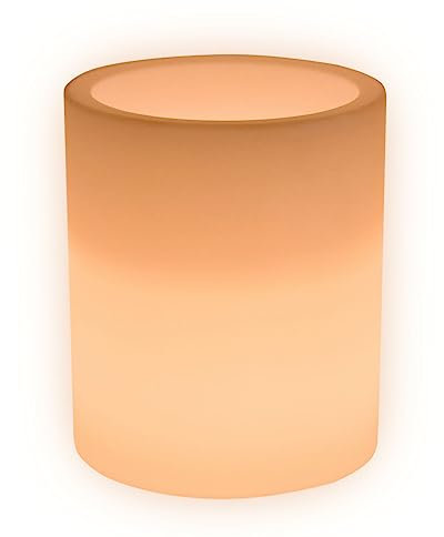 Danieli Lampada Vaso Luminoso da Giardino ROSE a LED | In resina anti-ingiallimento | Luce bianco caldo 2700 k| Led IP67 | Made in Italy | Trasformatore IP20 da 1,1 mt | cm 32X42| kg 2