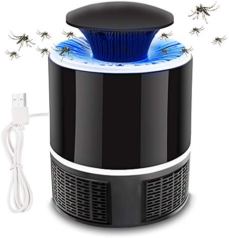 Dr.Lefran Lampe électrique Anti-Moustique, USB Portable sans Bruit, sans rayonnement, Insecticide Anti-Mouches, Lampe piège Anti-Lampe Anti-Moustique pour la Maison, l'intérieur et l'extérieur,Noir