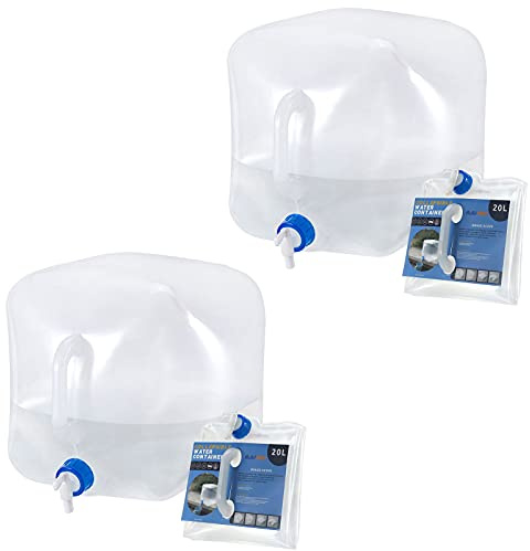 RISEPRO Faltbarer Wasserbehälter mit Zapfhahn, BPA-freier Wasseraufbewahrungskrug Wasserflasche für Outdoor-Camping, Wandern & Notfall-Überlebens-Kit, faltbar tragbar