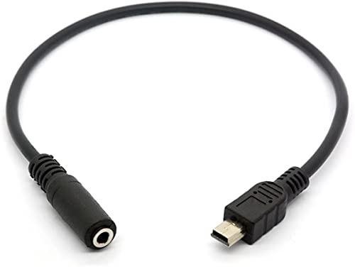 Câble audio auxiliaire mini USB mâle vers 3,5 mm femelle jack pour adaptateur de casque, micro (mini USB mâle vers prise auxiliaire 3,5 mm)