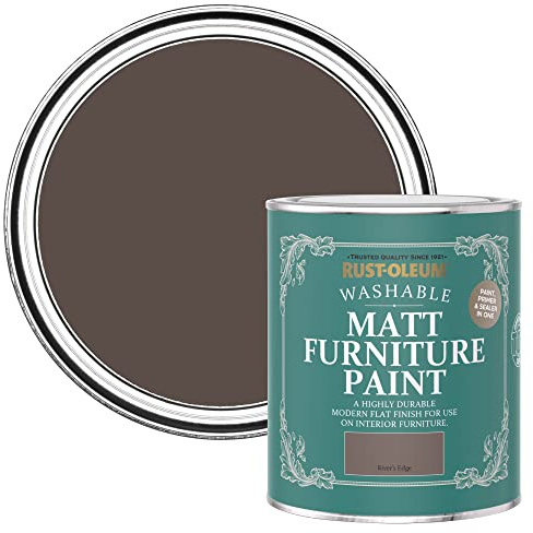 Rust-Oleum Brown Furniture & Skirting Board Paint in Matt Finish - River's Edge 750ml